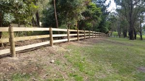 Timber Post & Rail fence.