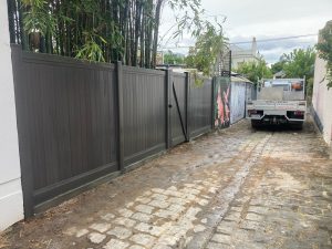PVC Privacy Mystique fence in laneway @ Fitzroy.