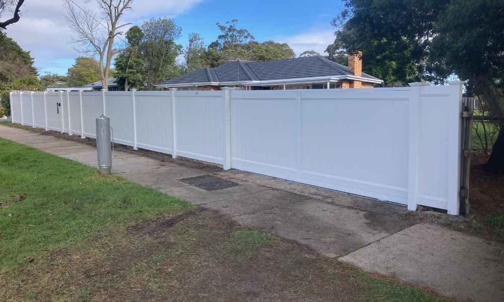 Full Privacy PVC Fence with Sliding gate