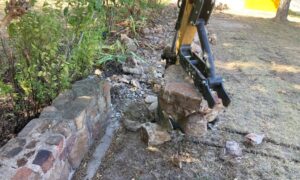 Demo 1 of stone wall & footings